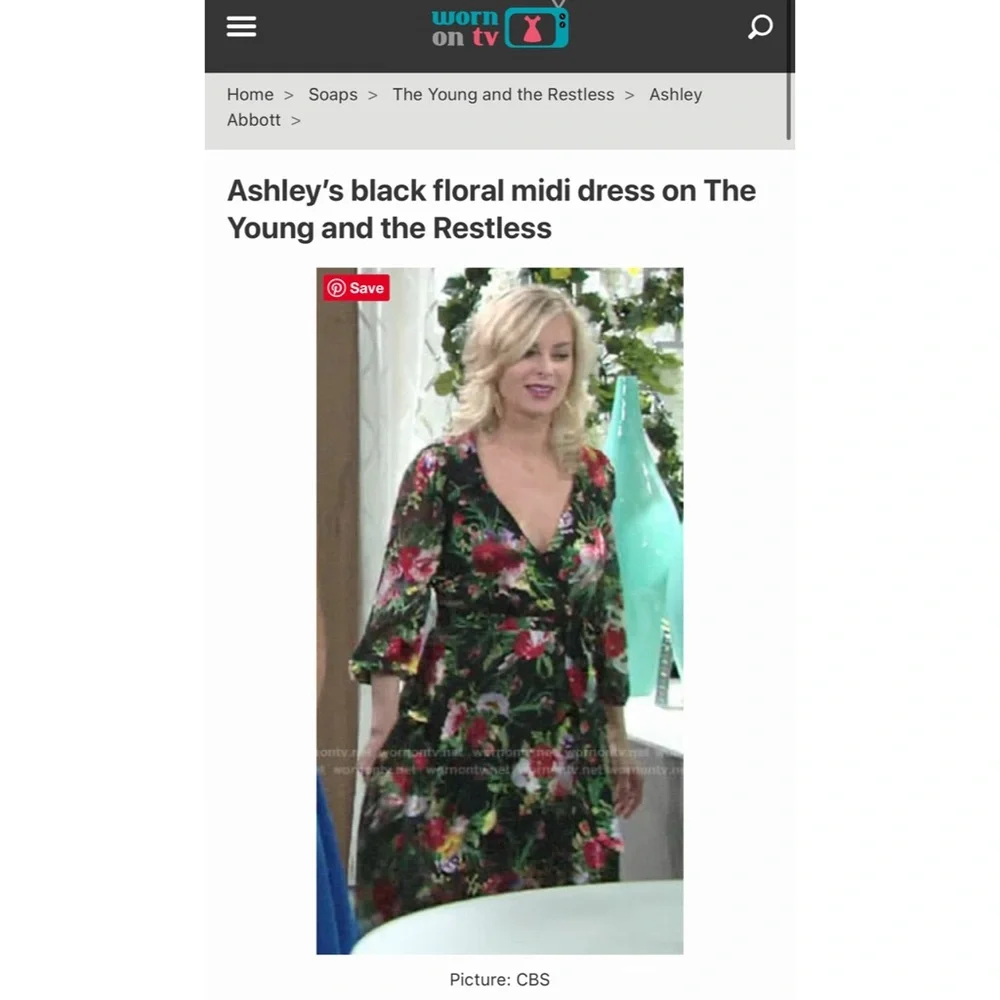 Alice + Olivia Abney Floral Black Red Collared Midi Dress - Picture 6 of 16